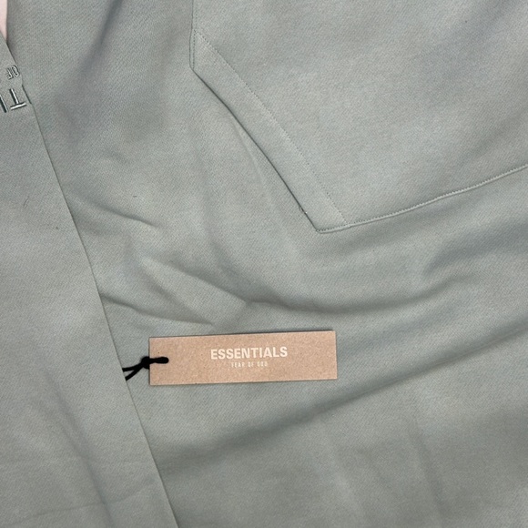 Essentials Fear of God Baby Blue Hoodie Pullover - Picture 3 of 7